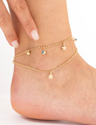 Cetaş Eterna Lucky Charm 14 Ayar Altın Halhal