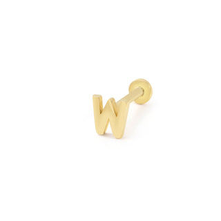 W Harf 14 Ayar Altın Piercing