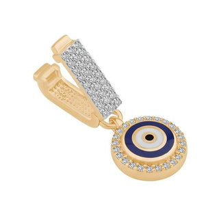 Ema Taşlı Nazar Boncuğu 9Mm 14 Ayar Altın Bileklik Charm