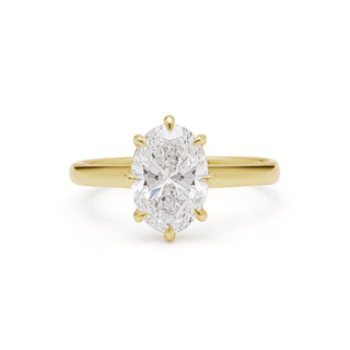 2.00 Ct Oval Lab Grown Pırlanta Yüzük