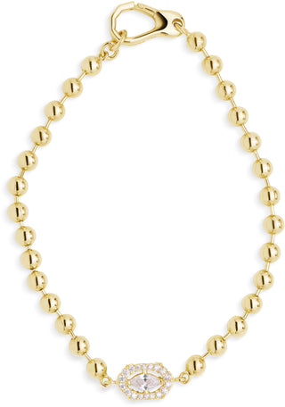 Genola Yuvarlak Top Zincir 14 Ayar Altın Bileklik