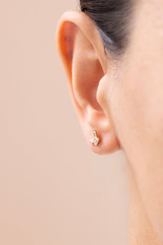 Üçlü Baget 14 Ayar Altın Küpe