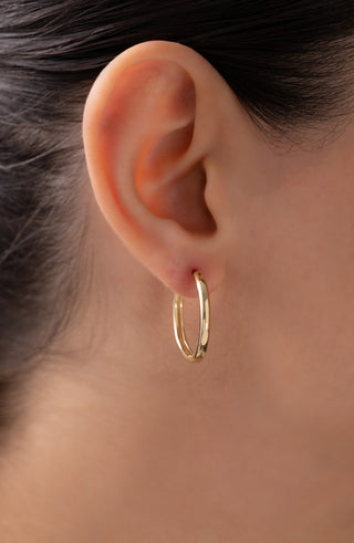 Yalın Işıltı 14 Ayar Altın Küpe