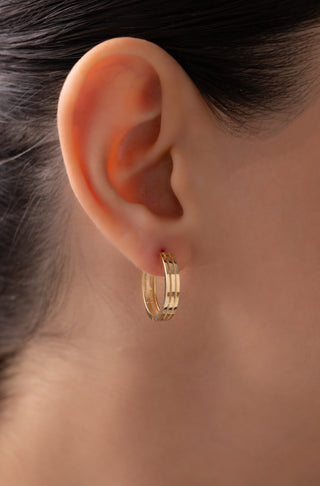 Trio Işıltı 14 Ayar Altın Küpe