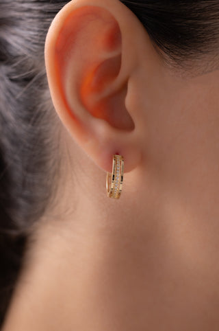 Zarif Hatlar 14 Ayar Kadın Altın Küpe