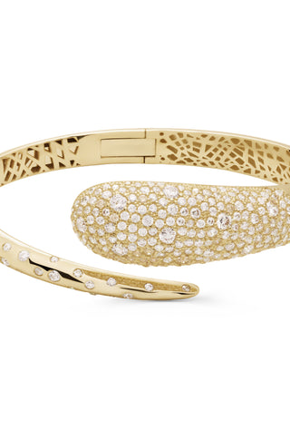 Genola Taşlı Tasarım 14 Ayar Altın Kelepçe