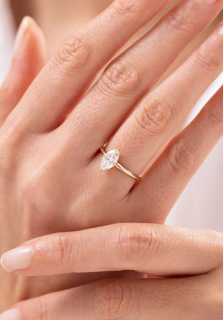 1.00 Ct Marquise Lab Grown Pırlanta Yüzük