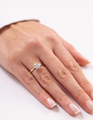 1.00 Ct Round Lab Grown Pırlanta Yüzük