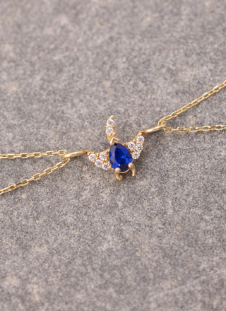 Gece Mavisi Taşlı Zarif 14 Ayar Altın Bileklik