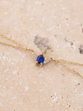 Gece Mavisi Taşlı Zarif 14 Ayar Altın Bileklik