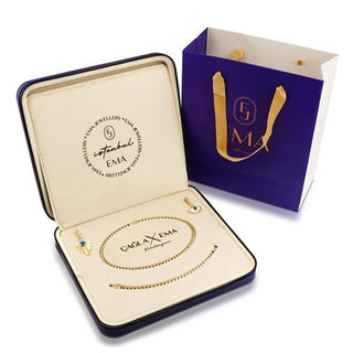 Ema 13Mm Taşlı Gurmet 14 Ayar Altın Set