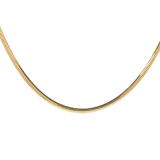 Kalın Balıksırtı 50 cm 14 Ayar Altın Zincir Kolye
