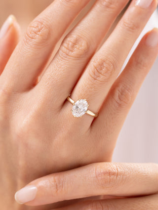 2.00 Ct Oval Lab Grown Pırlanta Yüzük