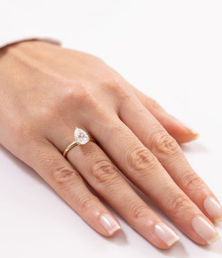 2.00 Ct Pear Lab Grown Pırlanta Yüzük