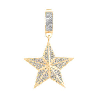 Ema 3 Boyutlu Taşlı Yıldız 14 Ayar Altın Charm