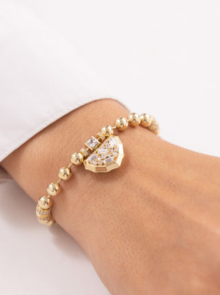 Baget Taşlı Top Bileklik