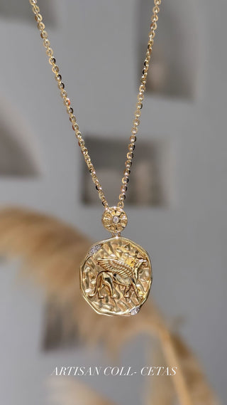 Cetaş Artisan Pırlantalı 14 Ayar Altın Kolye