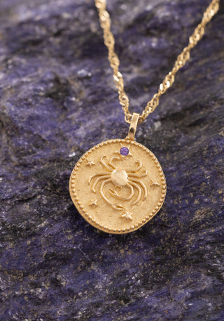 Vintage Yengeç 14 Ayar Altın Kolye