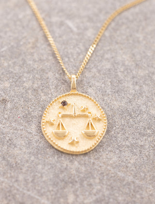 Vintage Terazi Burcu 14 Ayar Altın Kolye