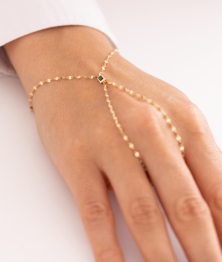 Zümrüt Taşlı 14 Ayar Altın Şahmeran