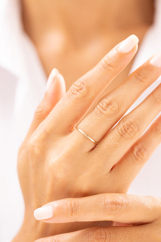 Şık ve Sade 14 Ayar Altın Yüzük