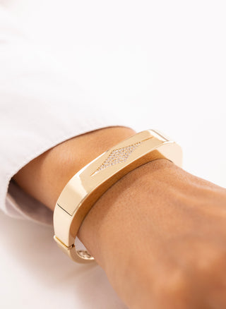 Genola Yıldızlı Taşlı 14 Ayar Altın Kelepçe