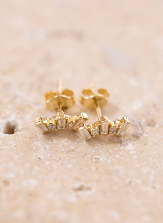 Mist Baguette Pırlanta Küpe