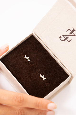 Mist Baguette Pırlanta Küpe