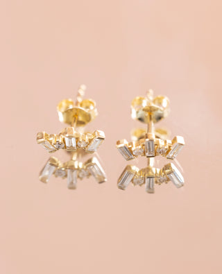 Mist Baguette Pırlanta Küpe