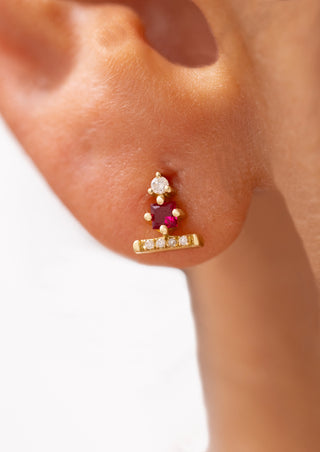 Mist Brick Pırlanta Küpe