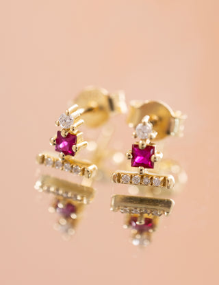 Mist Brick Pırlanta Küpe