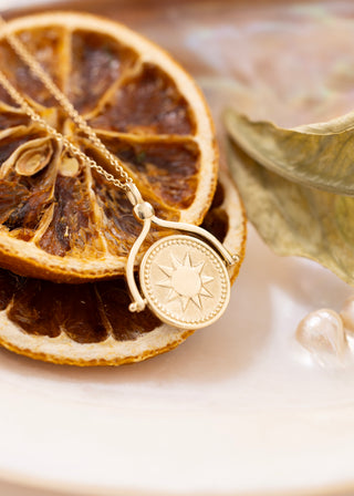 Vintage Gece Gündüz 14 Ayar Altın Kolye