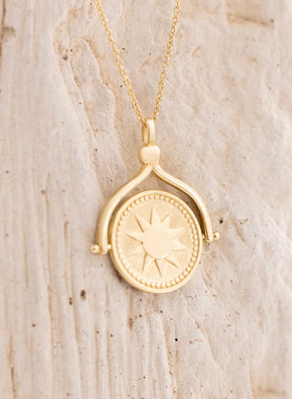 Vintage Gece Gündüz 14 Ayar Altın Kolye