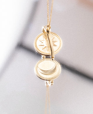 Vintage Gece Gündüz 14 Ayar Altın Kolye