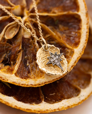 Vintage Kutup Yıldızı 14 Ayar Altın Kolye