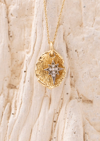 Vintage Kutup Yıldızı 14 Ayar Altın Kolye