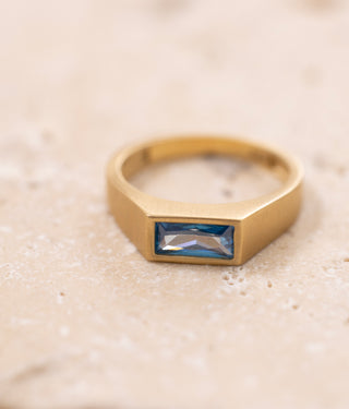Aqua Şövalye 14 Ayar Altın Yüzük