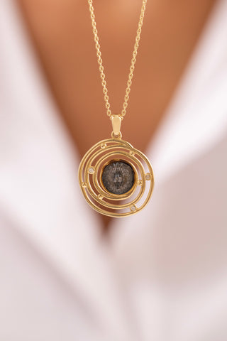 Leonis Circle 14 Ayar Altın Kolye