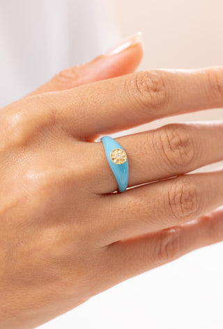 Mist Blue Sky Pırlanta Yüzük