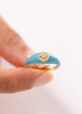 Mist Blue Sky Pırlanta Yüzük