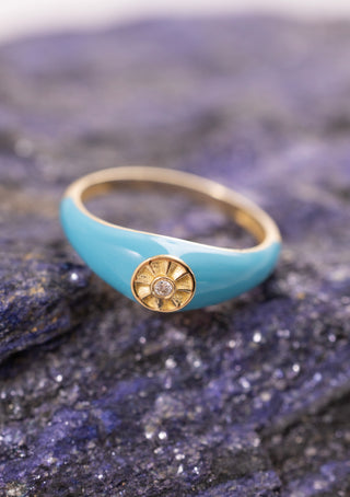 Mist Blue Sky Pırlanta Yüzük