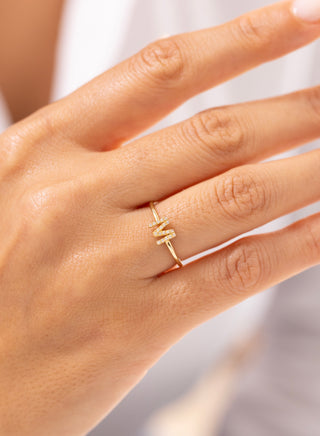 Mist M Harf Pırlanta Yüzük