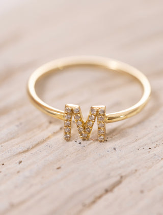 Mist M Harf Pırlanta Yüzük