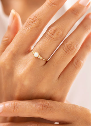 Mist Evadne Opal Pırlanta Yüzük