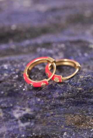 Mist Sugar Enamel Pırlanta Küpe