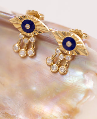 Mist Tara Eye Pırlanta Charm Küpe Ucu