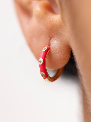 Mist Sugar Enamel Pırlanta Küpe