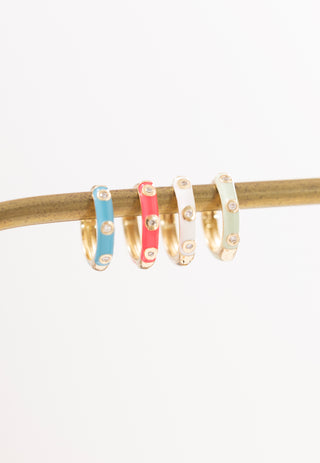 Mist Sugar Enamel Pırlanta Küpe