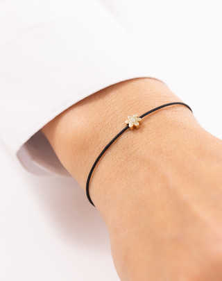 İpli Dilek Çiçeği 14 Ayar Minimal Altın Bileklik