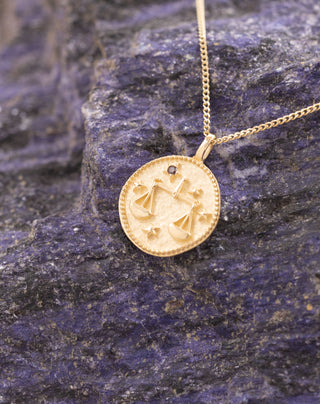 Vintage Terazi Burcu 14 Ayar Altın Kolye